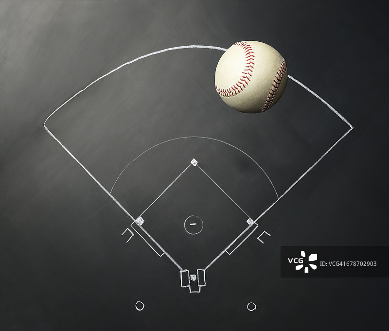 棒球在黑板上图片素材