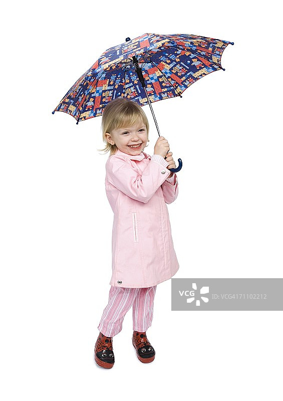 一个拿着伞的女孩的特写图片素材