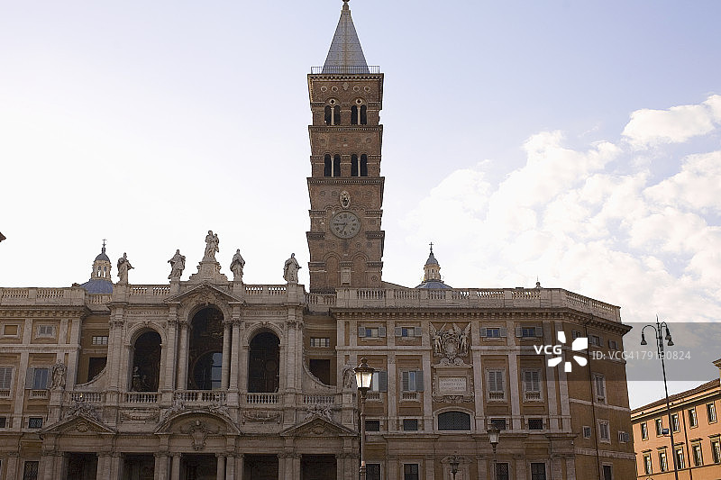 低角度的教堂，圣玛丽亚马乔里教堂，罗马，意大利图片素材