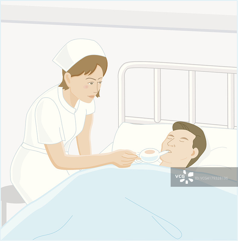 护理病人，插图图片素材