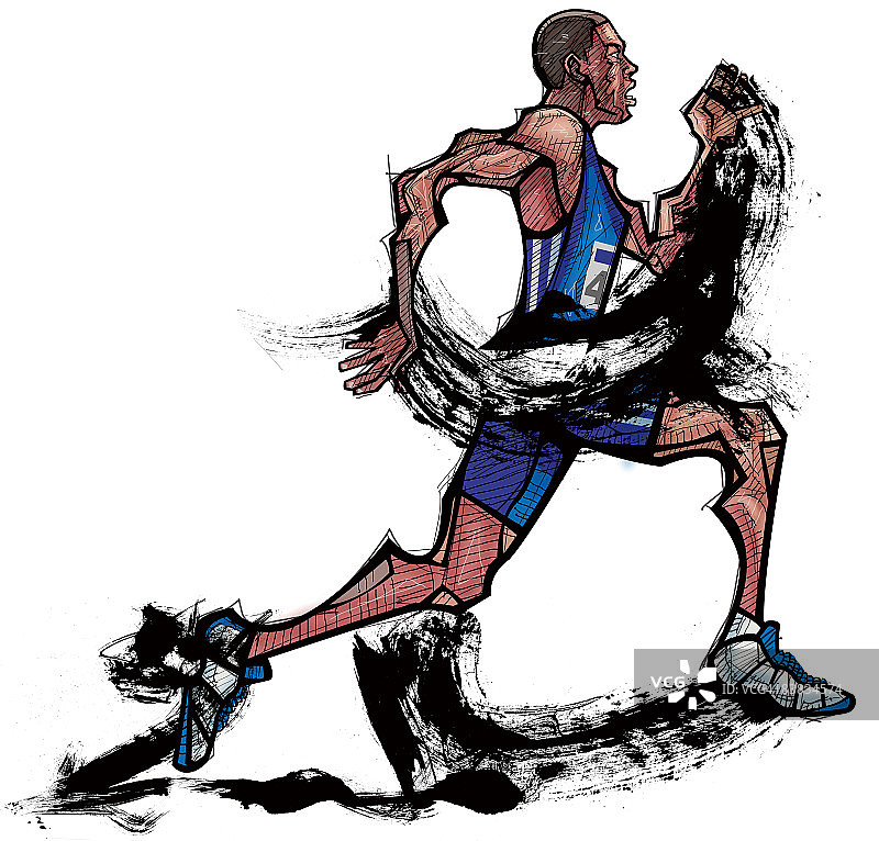 男运动员跑步图片素材