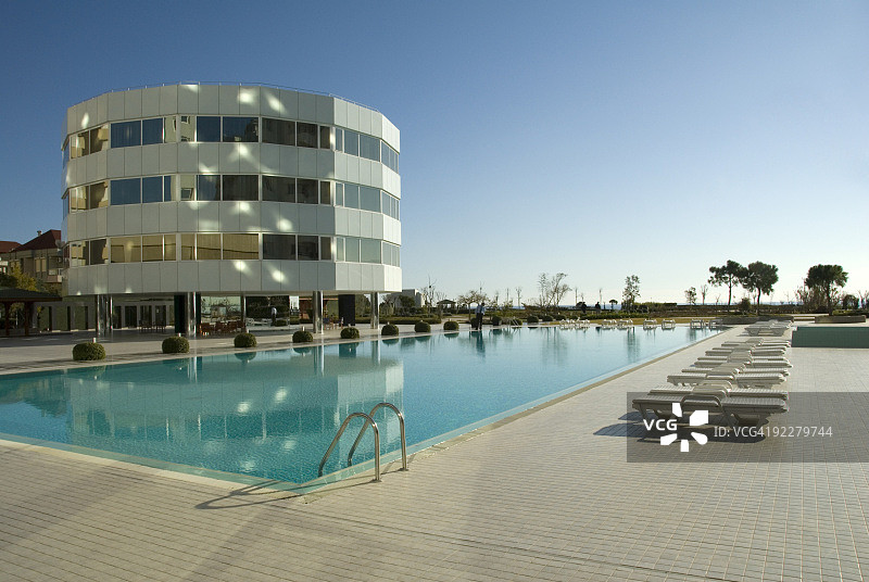 度假酒店游泳池，土耳其图片素材