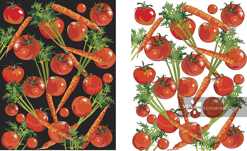 番茄和胡萝卜图片素材