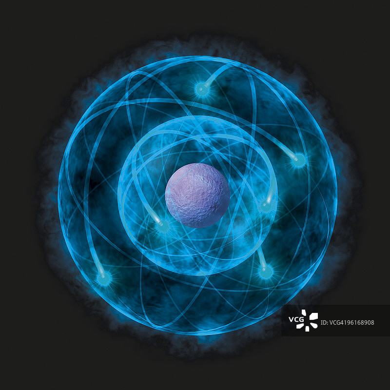 玻尔原子模型的说明图片素材