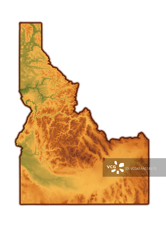 爱达荷州地图图片素材