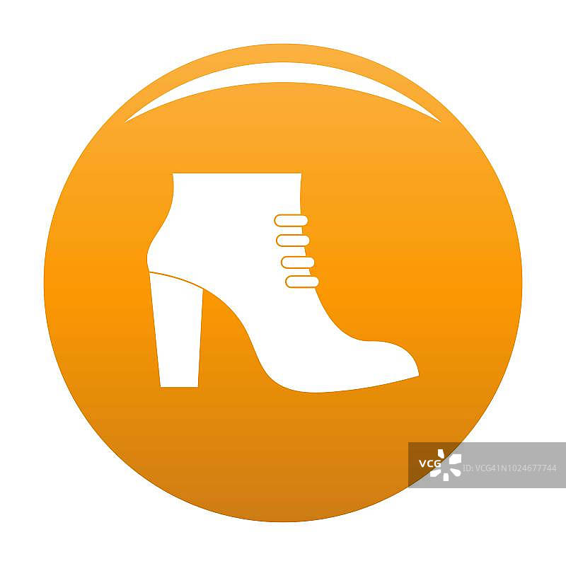 女鞋图标向量橙色图片素材