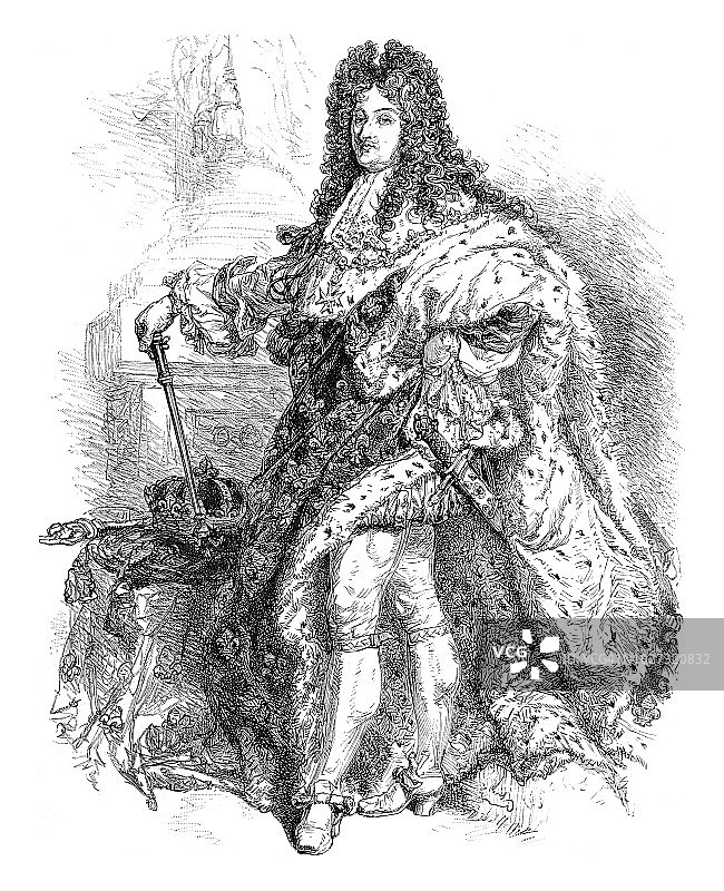 法国国王路易十六肖像插图图片素材