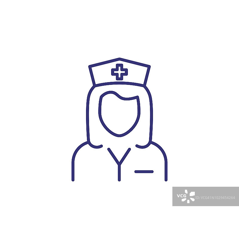 护士制服线图标图片素材