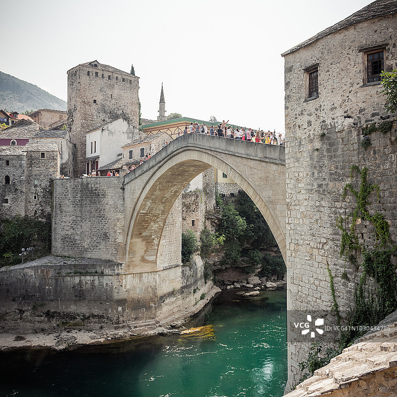 斯塔里·莫斯塔尔旧桥，波斯尼亚-黑塞哥维那图片素材