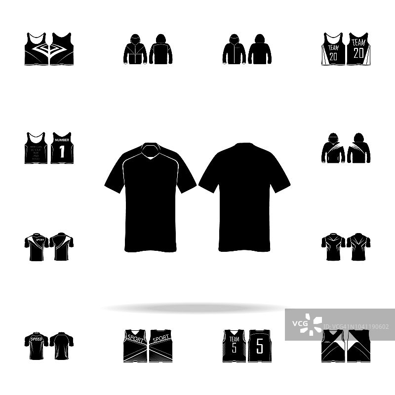 运动衫图标。t恤图标普遍设置为网络和移动图片素材