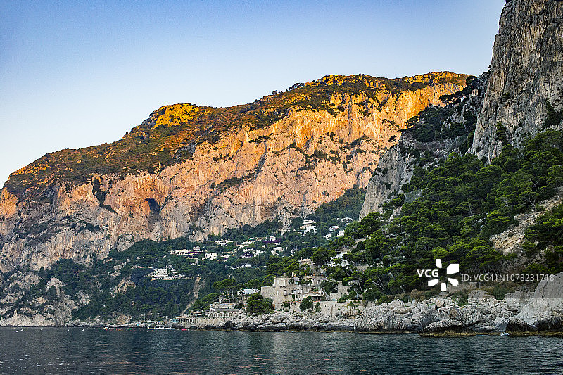 意大利那不勒斯的岛屿。图片素材