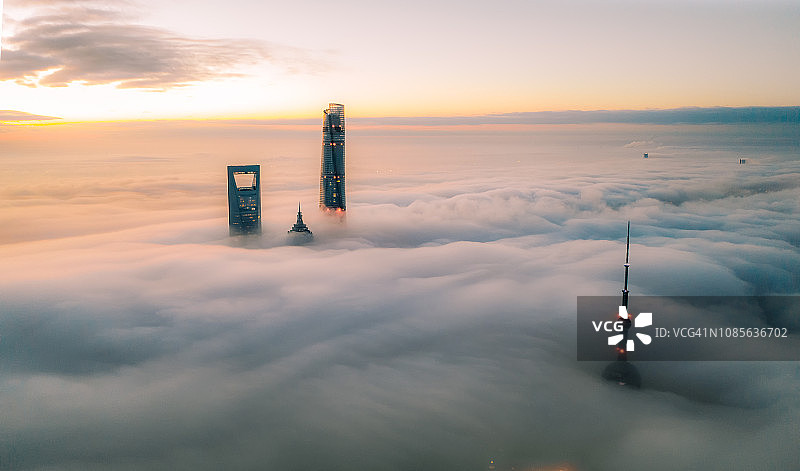 上海雾图片素材