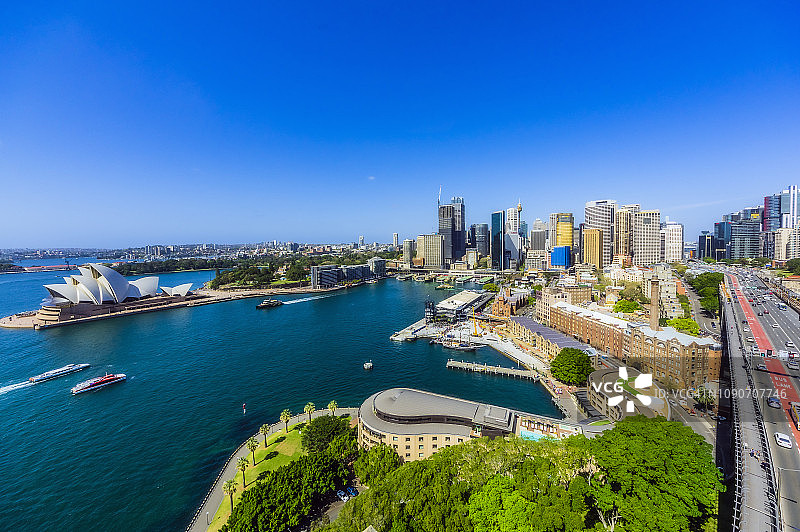 澳大利亚，新南威尔士，悉尼，悉尼歌剧院和城市景观图片素材