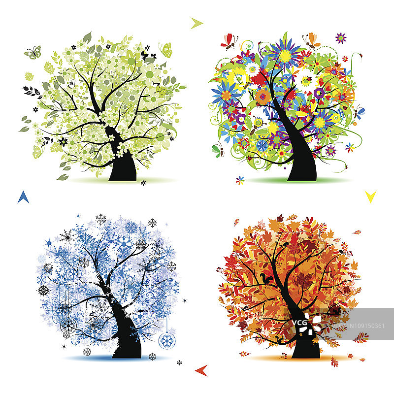 艺术树为您收集设计，四季图片素材