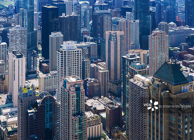 芝加哥市区的鸟瞰图图片素材