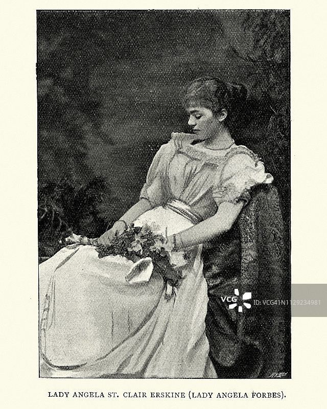 安吉拉·福布斯女士，19世纪末的年轻女子图片素材