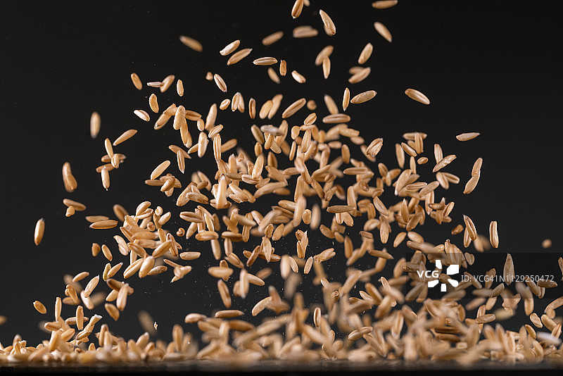 高速同步捕捉燕麦、小麦种子跳舞图片素材