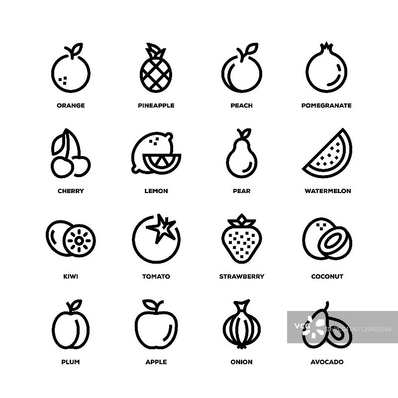 果蔬系列图标图片素材