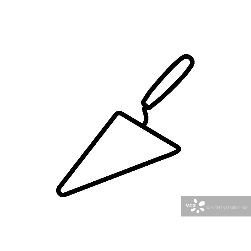 铲子图标线符号。孤立的矢量图标符号概念孤立在白色背景上图片素材