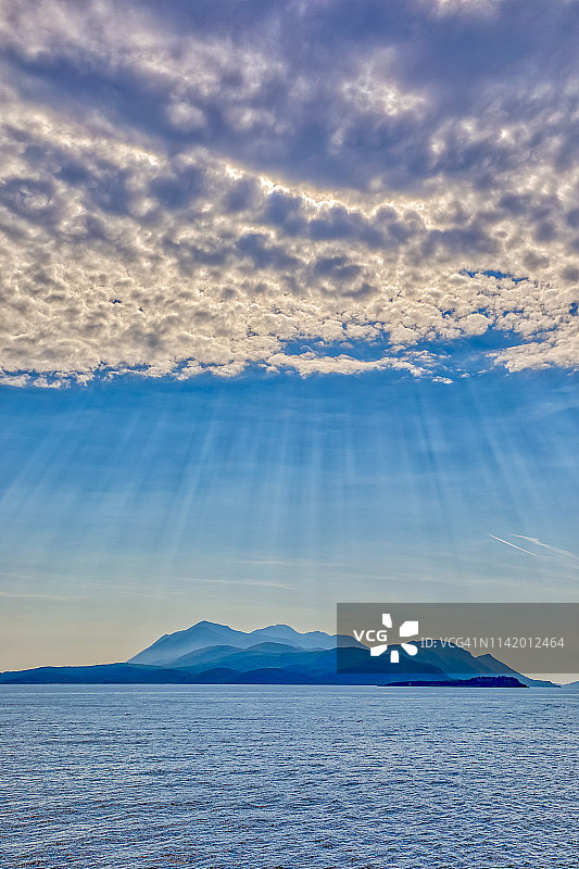 克罗地亚科尔库拉的上帝射线岛图片素材