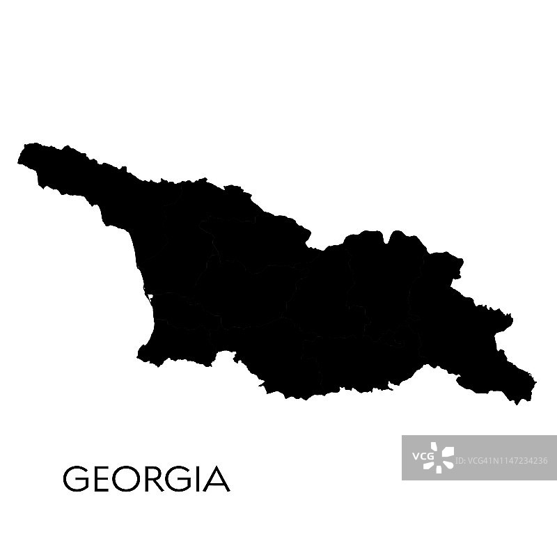 乔治亚州地图图片素材