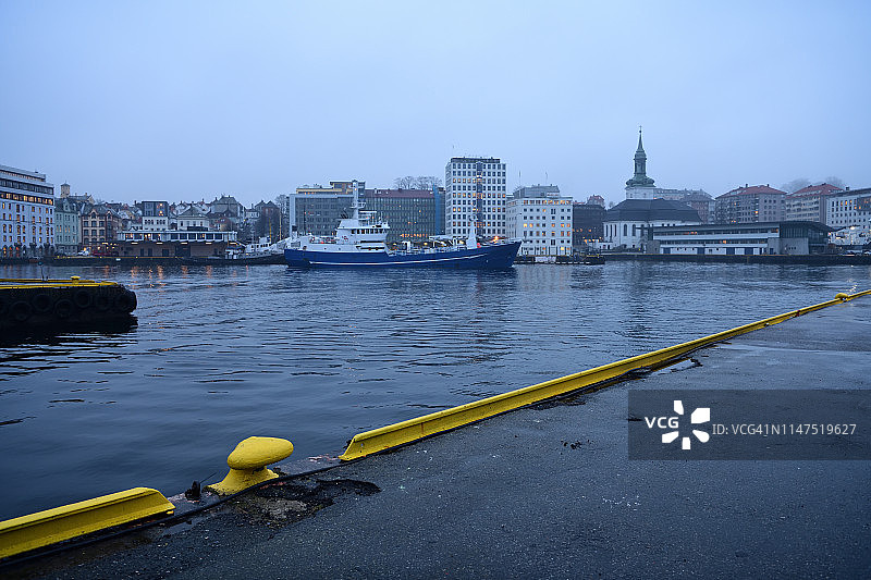 卑尔根港，挪威西部图片素材