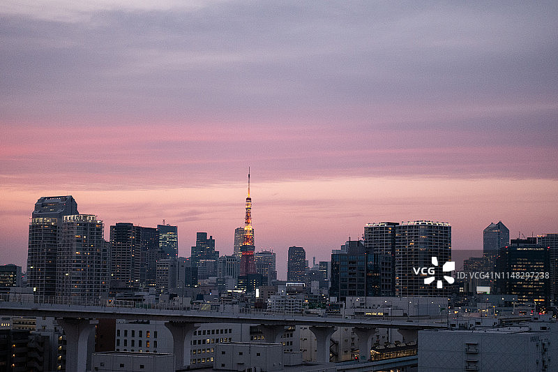东京城市日落图片素材