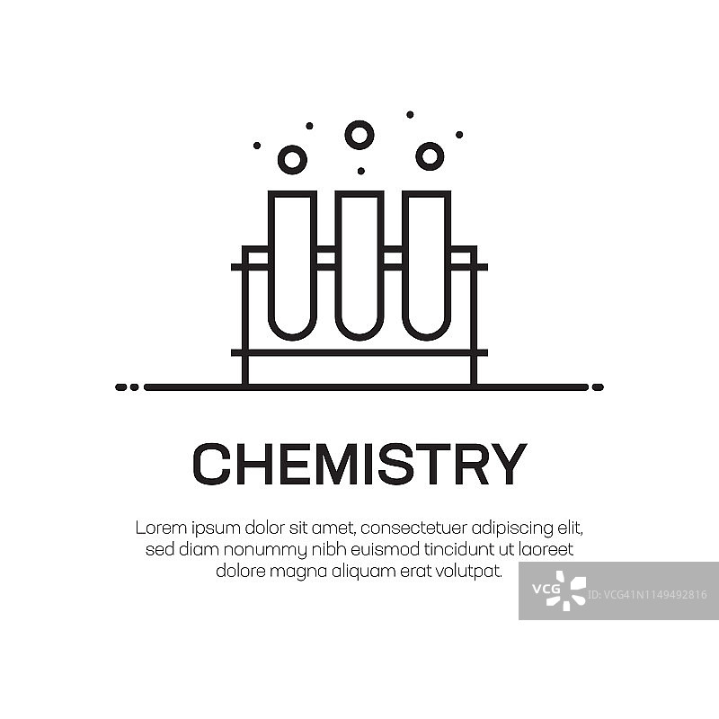 化学矢量线图标-简单的细线图标，优质的设计元素图片素材