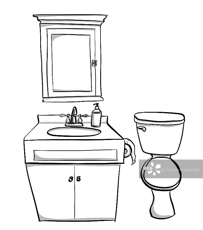 小浴室草图图片素材