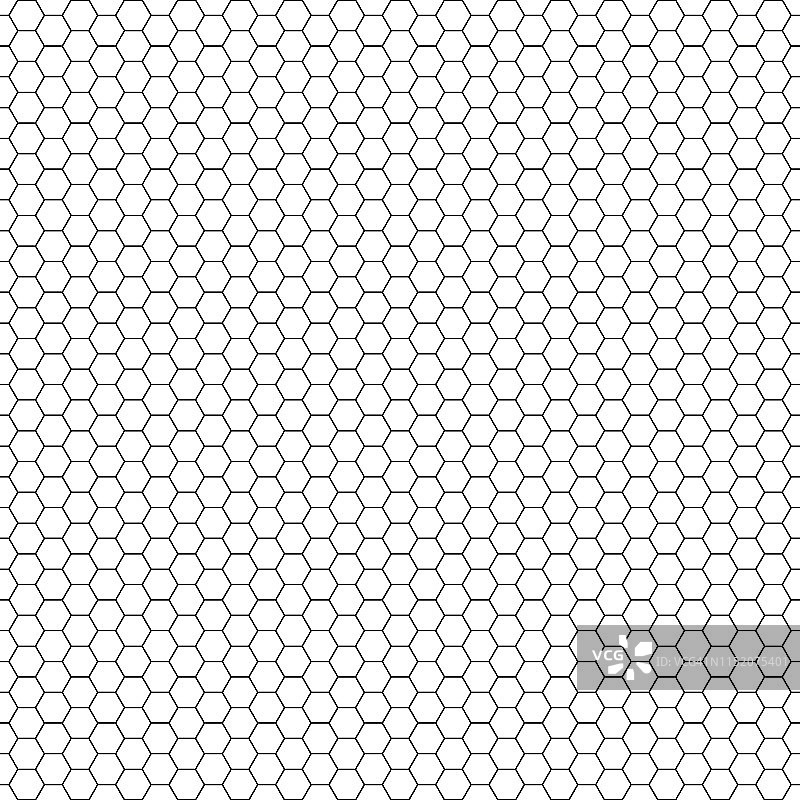 黑白六角蜂窝无缝图案图片素材