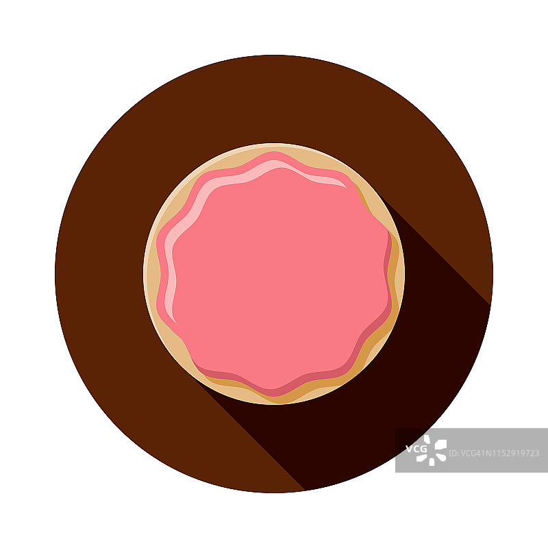 草莓蘸酱甜甜圈图标图片素材
