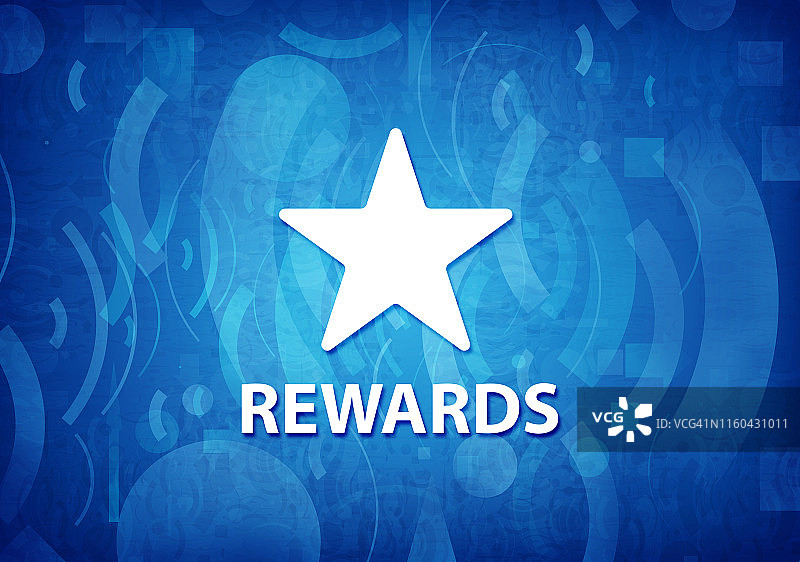 奖励(星形图标)青蓝背景图片素材