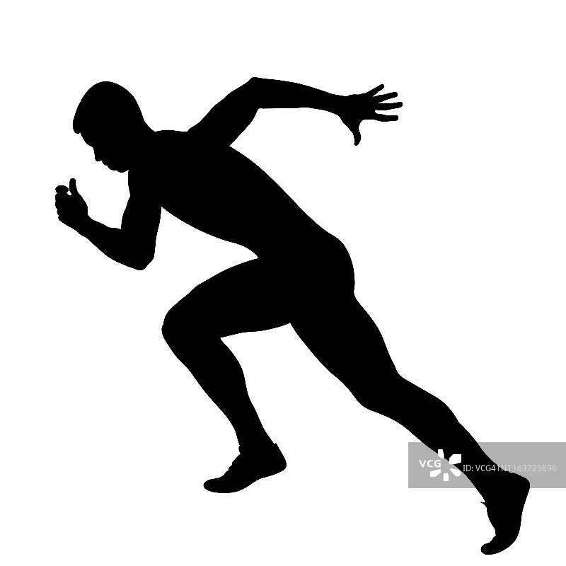 肌肉的运动员跑步图片素材
