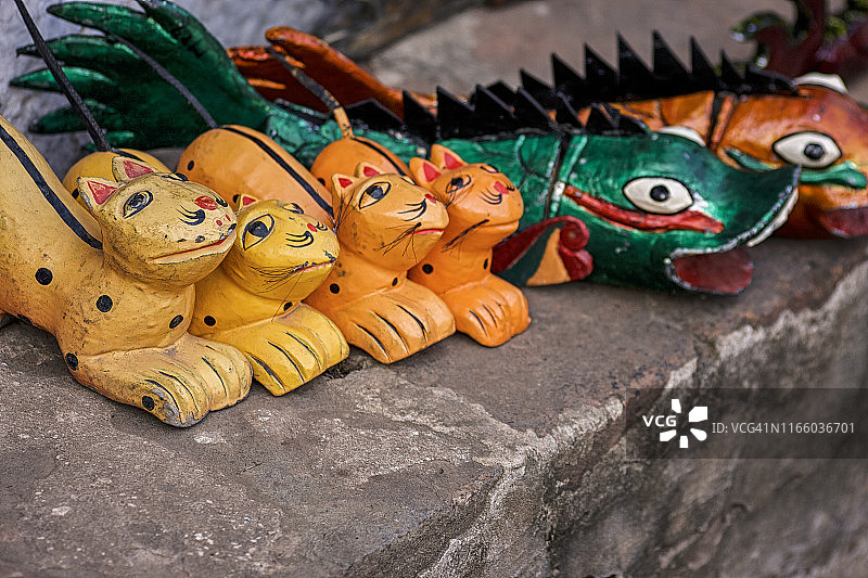 传统的越南水木偶图片素材