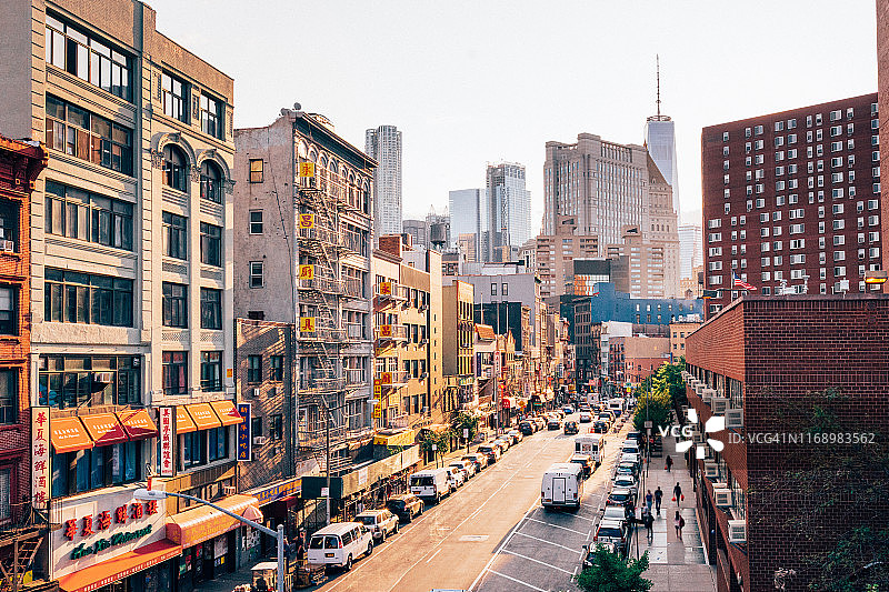 曼哈顿下城景观-唐人街图片素材