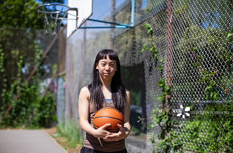 女篮球运动员的肖像图片素材