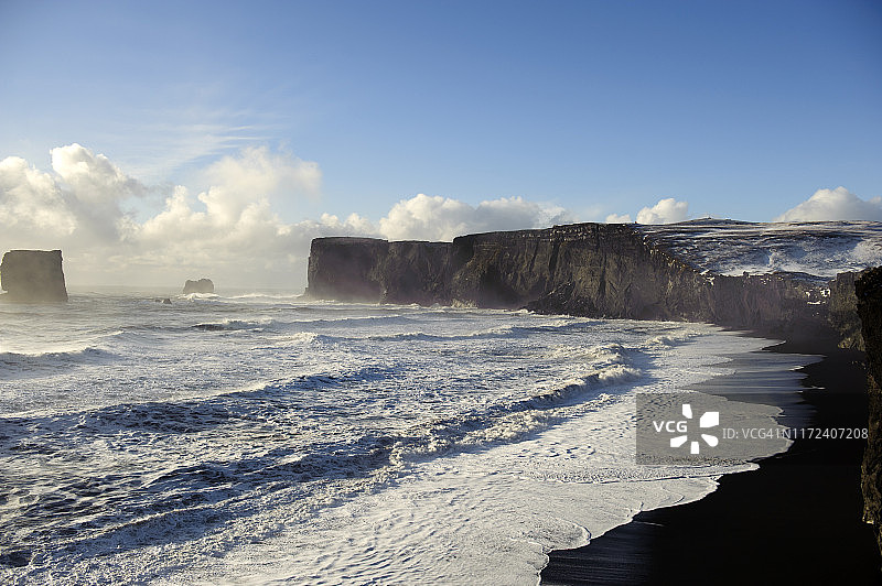 迪霍雷海岸，冰岛南部图片素材