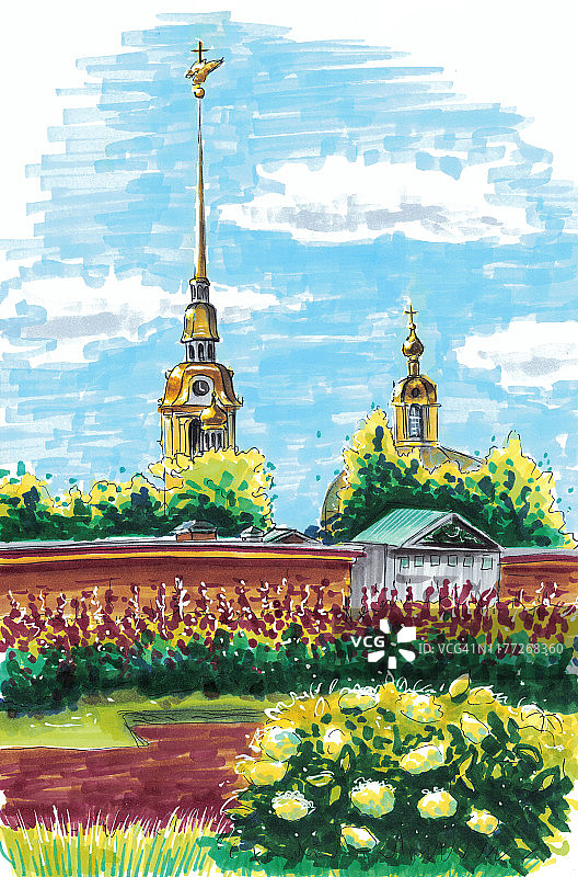 圣彼得堡的彼得和保罗要塞图片素材