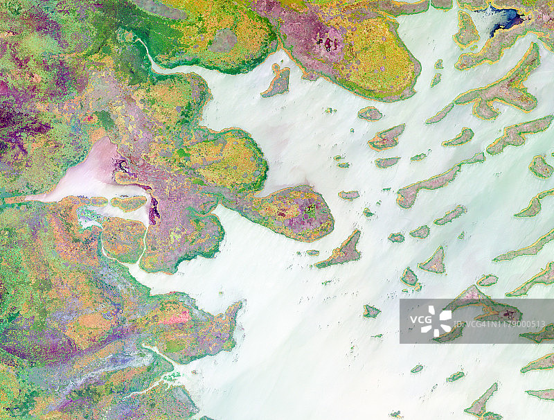 非洲乍得湖的卫星图片图片素材