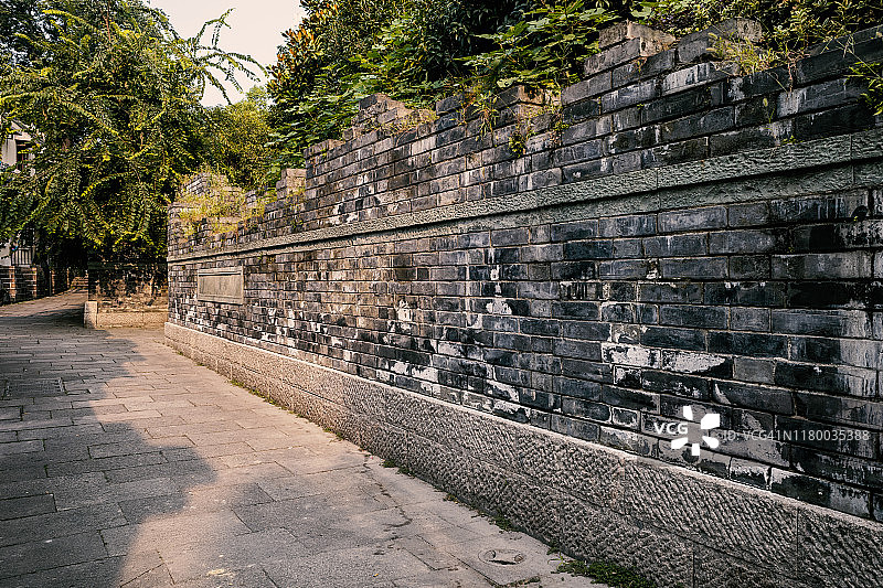中国杭州的砖墙图片素材