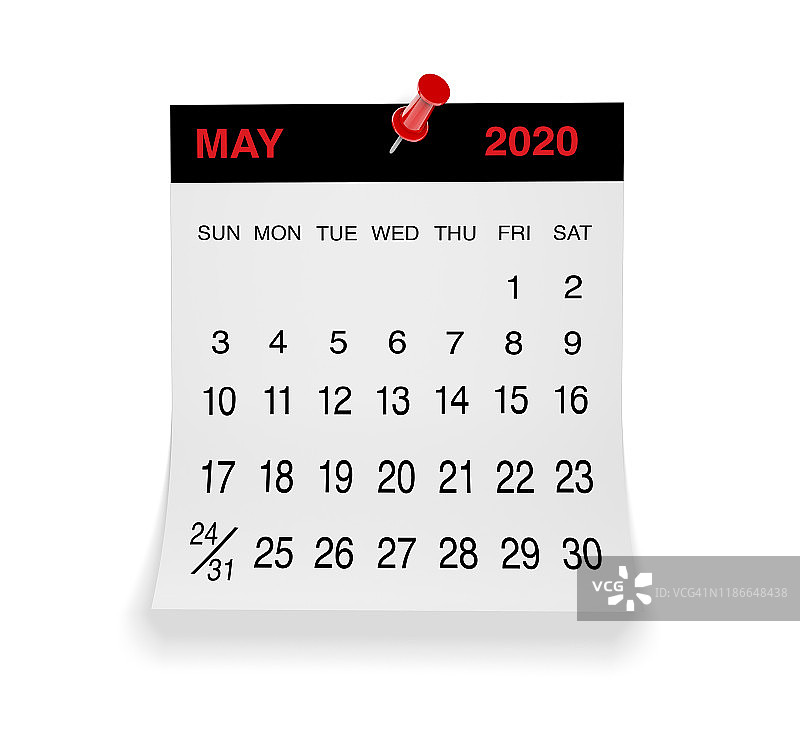 2020年5月日历图片素材