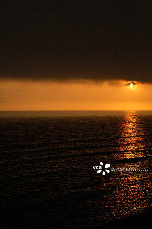 太平洋上的日落图片素材