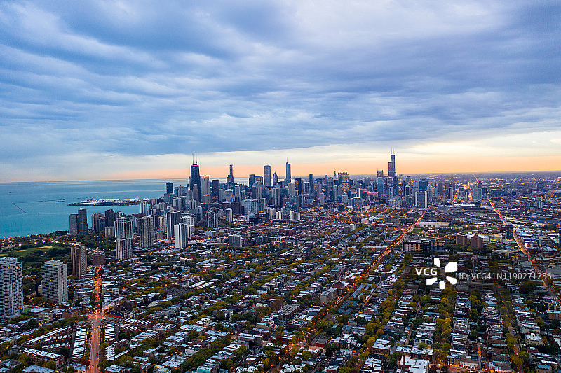 芝加哥从上面图片素材