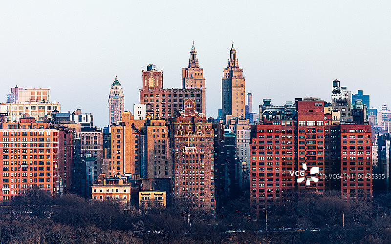 曼哈顿日落，纽约市图片素材