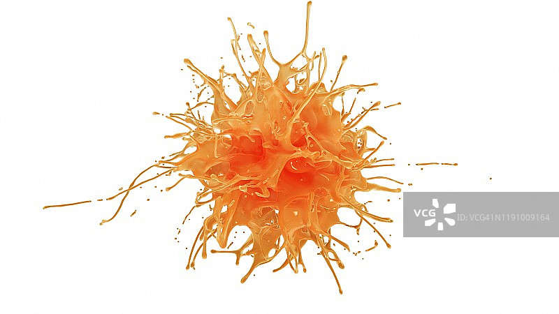 橙汁爆炸，插图图片素材