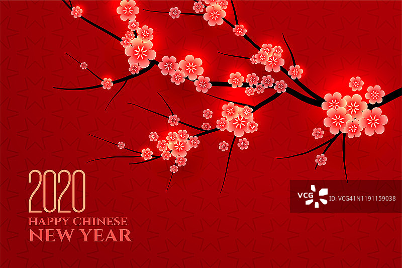 传统春节梅花叶背景设计图片素材