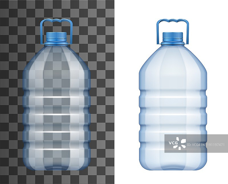 空塑料水瓶模型孤立的图标图片素材