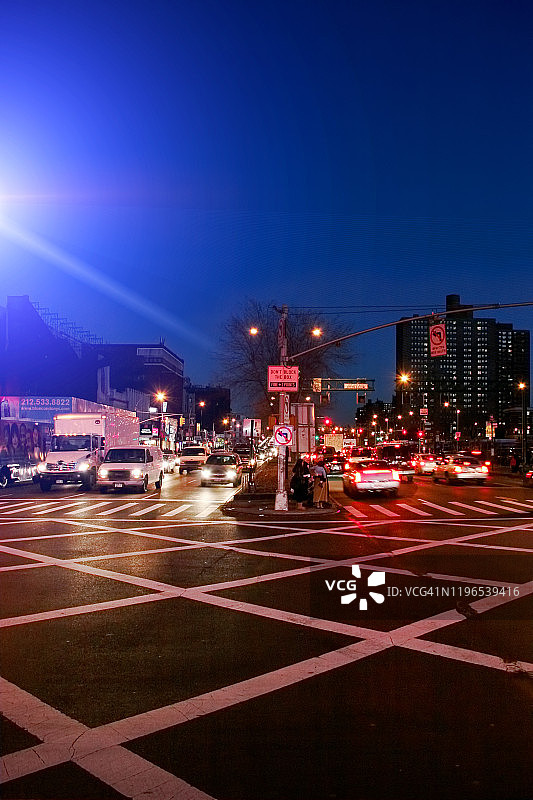 美国纽约下东区德兰西街的十字路口图片素材