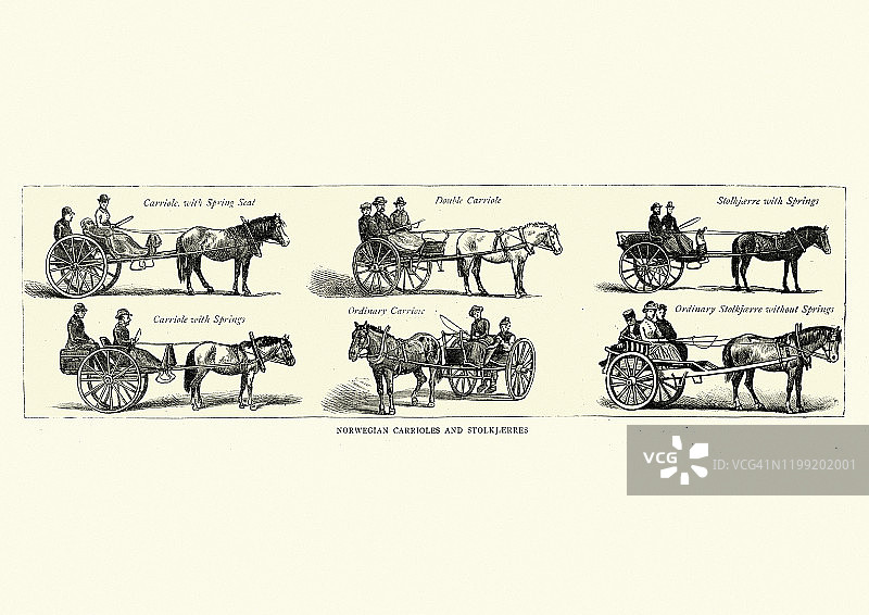 挪威carole和stolkjerres马车的种类图片素材
