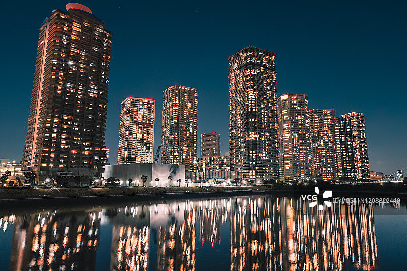 东京海湾的夜景图片素材